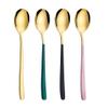 20CM Long Handle Stainless Steel Tableware Tea Coffee Mixing Spoon Dessert Scoop Teaspoon Kitchen Accessories(Pink) view 4