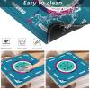 2F22E Mahjong Table Mat for American Mahjong, Neoprene Non-Slip Noise Reduction Mat with Printed Rules, 32.4 x 32.4 Inch Blue Table Cover for Poker, Cards & Board Games view 2