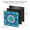2F22E Mahjong Table Mat for American Mahjong, Neoprene Non-Slip Noise Reduction Mat with Printed Rules, 32.4 x 32.4 Inch Blue Table Cover for Poker, Cards & Board Games view 3