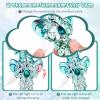 KingGlee Light Up Princess Magic Wand with Music Rechargeable Fairy Toy Butterfly Wands for Kids Girls Party Favors, 2PCS, Green view 3
