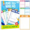 Road Trip Game Pad, 80 Tear-Off Sheets 5 Classic Games in 1 Pad, Dots & Boxes, Tic-tac-Toe, Categories, Plane Travel, Car Trip Activity, Pen Pencil & Paper Game for Kids, Adults (4 x 6) view 1
