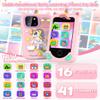 Kids' Phone Toy Imitate Smartphone Toy for 3-8 Year Old Girls & Boys - No Internet/Calls, HD Camera, MP3 Player, Learning Games | Christmas Birthday Gift for Toddlers (Pink) view 3