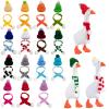 30 Pcs Desk Goose Outfits 7inch Mini Goose Winter Clothes with Adjustable Knitting Hats&Scarves, Valentine, All Season Desktop Goose Outfits Costume Funny Decor Acceccories for Desk Geese Duck Statue view 1