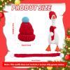 30 Pcs Desk Goose Outfits 7inch Mini Goose Winter Clothes with Adjustable Knitting Hats&Scarves, Valentine, All Season Desktop Goose Outfits Costume Funny Decor Acceccories for Desk Geese Duck Statue view 2