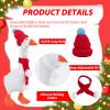 30 Pcs Desk Goose Outfits 7inch Mini Goose Winter Clothes with Adjustable Knitting Hats&Scarves, Valentine, All Season Desktop Goose Outfits Costume Funny Decor Acceccories for Desk Geese Duck Statue view 3