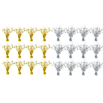 12 Pack Metallic Foil Spray Centerpiece Star Table Decoration Burst Table Centerpieces for Birthday Wedding Anniversary Graduation Holiday Party Supplies Decor