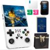 R36Max Retro Handheld Game Console Premium Gift Set (with Star Card & Black Gold Bag),4" IPS Screen,128GB 21000+Games,Portable Handheld Linux System for Adults (White*128Gb) view 1