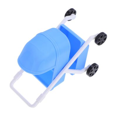 Abaodam Miniature Dollhouse Stroller Realistic Scale Carriage for Creative Play Fully Assembled Doll Pram for Dollhouse Decoration and Imaginative Fun