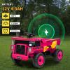 12V Ride On Dump Truck for Kids Electric Ride On Car Toy Toddlers 4 Wheeler Construction Vehicles with Remote Control, Dump Bed, Shovel, LED Lights, Music, for Kids 3-8, Rose Red view 2