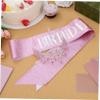 Beaupretty 1 Set Birthday Crown and Sash for Rhinestone Happy Birthday Tiara and Decorations for Parties Dances and Special Occasions Daughters and Friends view 3