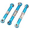 Wuden 14x for 144001 1/14 RC Car Spare Parts Metal Linkage Servo Pull Rod Steering Tie Rod Set,Blue view 2