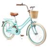 kaiwrxin 20 Inch Girls Bike, Single Speed Kids' Bicycles with Basket and Kickstand, Kids Beach Cruiser Bike for Girls, Adjustable Seat, Multiple Colors (Green) view 1