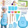 LovesTown Kids Cooking and Baking Sets, 32PCS Play Kitchen Accessories Pretend Play Toys for Toddler Birthday for Boys view 1