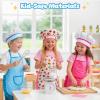 LovesTown Kids Cooking and Baking Sets, 32PCS Play Kitchen Accessories Pretend Play Toys for Toddler Birthday for Boys view 3