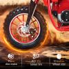 Dirt Bike Kids Mini Motorcycle, Gas Power Motocross 49cc 4-Stroke Youth Trail Bike, Off Road Beach Motorcycle, Childrens Pocket Motorbike with Disc Brakes, 100kg Capacity Red view 3