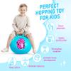U&C Planet Hopper Ball 18 Inches Bouncy Ball with Handle for Kids Age 3-6 - Blue Dinosaur view 3