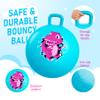 U&C Planet Hopper Ball 18 Inches Bouncy Ball with Handle for Kids Age 3-6 - Blue Dinosaur view 4