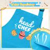 R HORSE Adult Kid Apron and Chef Hat Set - Mommy and Me Adjustable Kitchen Apron Hat Blue Parent and Child Cooking Baking Painting and Training Kits Dress up Role Play Chef Toy Kid Funny Cooking Gifts view 4