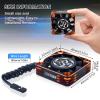 2Pack 40mm RC Motor Cooling Fan,16000RPM ESC Cooling Fan for 1/10 1/8 RC Truck Car Diameter 40 mm 5 MotorOrange&Black view 3