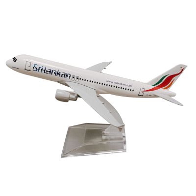 ZEZEFUFU A320 SriLankan Plane Aircraft Model 16cm Simulation Aircraft Ornaments