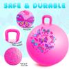 PlayZap Hopper Ball for Kids 3-8,18 Inch Pink Bouncy Ball with Handle, Inflatable Hippity Hop Bounce Hopping Toys Indoor Outdoor for Boys Girls Gifts, Butterfly view 3