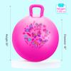 PlayZap Hopper Ball for Kids 3-8,18 Inch Pink Bouncy Ball with Handle, Inflatable Hippity Hop Bounce Hopping Toys Indoor Outdoor for Boys Girls Gifts, Butterfly view 4