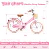 kaiwrxin 20 Inch Girls Bike, Single Speed Kids' Bicycles with Basket and Kickstand, Kids Beach Cruiser Bike for Girls, Adjustable Seat, Multiple Colors (Pink) view 2