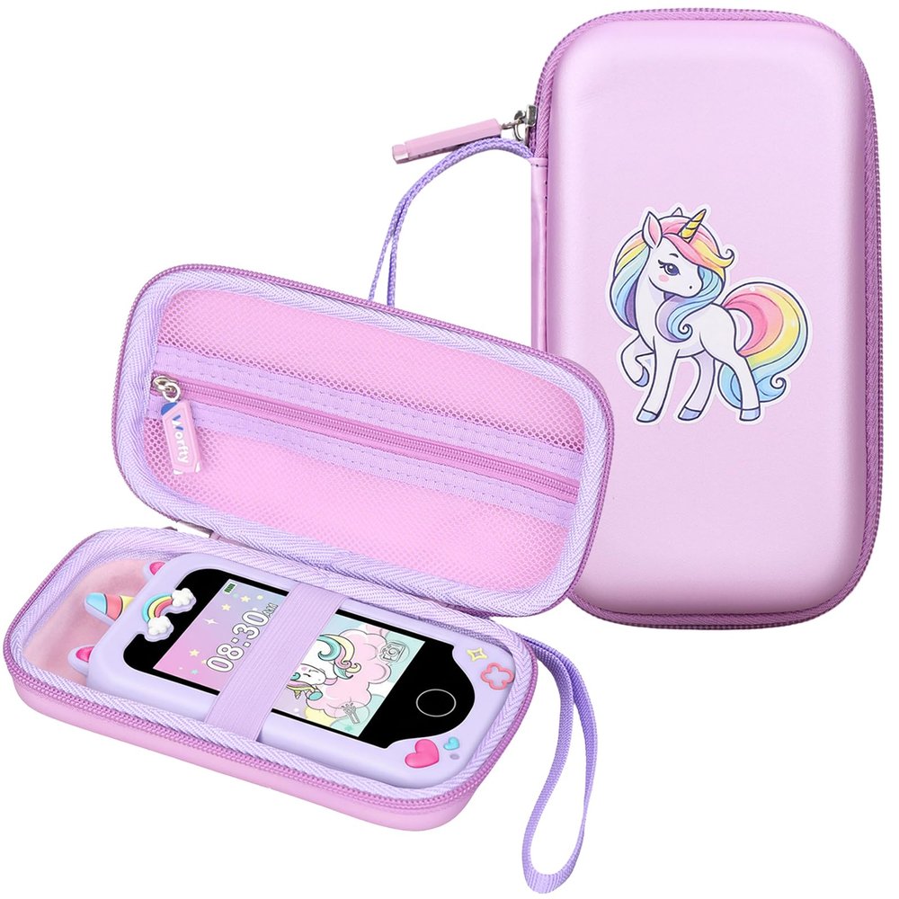 Kids Smart Phone Case for Luoba for WEOLULI for Luyiilo Toddler Girl Cell Mobile Phones, Purple Unicorn Kids Smart Phone Case(Box Only)