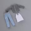 1/12 Scale Male Clothes, Vest Shirt Jeans Suit for 6 inches Male Action Figure, 1/12 Teenagers Boys Figure Costume Clothing Outfit (Grey) view 1