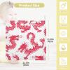 Qilmy Chinese Dragin Baby Washcloths 3 Pack, Absorbent Soft Cotton Newborn Muslin Washcloths Face Towels, 12 x 12 Inch view 4