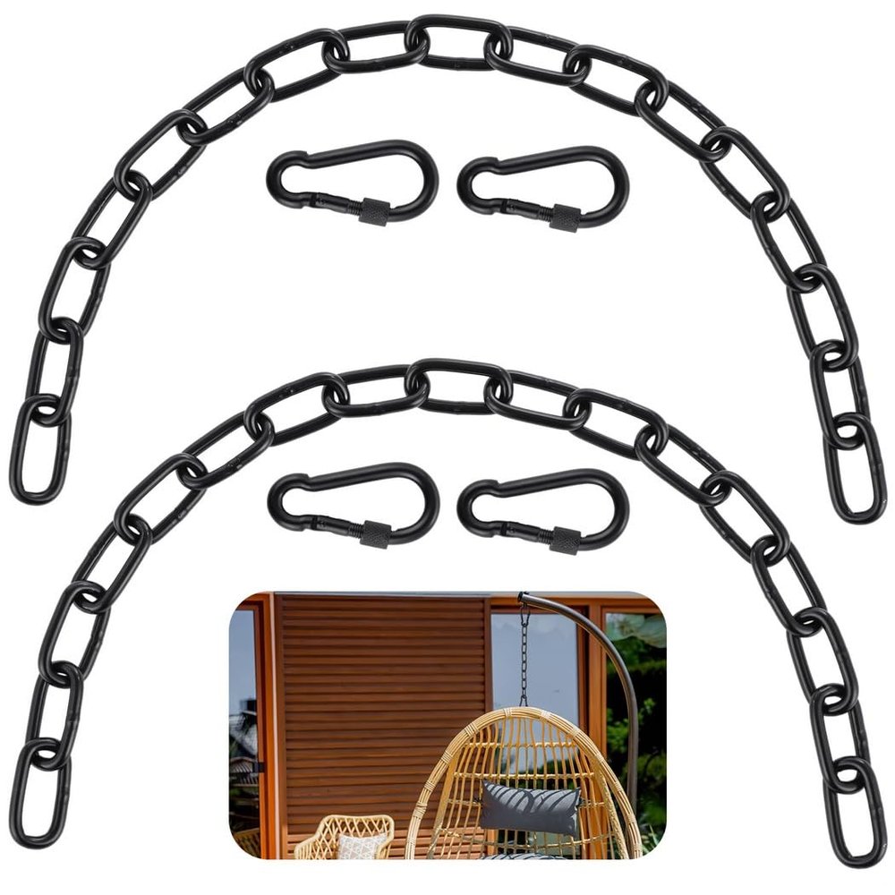 2 Pieces Heavy Duty Hanging Chains for Swing and Hammock Chairs, Adjustable and Kit