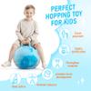 U&C Planet Hopper Ball 18 inches Bouncy Ball with Handle for Kids Age 3-6 Clouds Hoppity Hop Sit and Bounce Jumping Hopping with Pump and Gift Box Great Gift for Birthday Christmas view 3