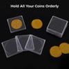 40 Acrylic Coin Storage Holders with Adjustable Foam Inserts, Coin Protectors with Customizable Apertures for Collectors view 2