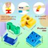 44 Pcs Wooden Train Track Accessories Wooden Track Connector Bulk Building Block Train Expansion Pack for Kids Educational Toys view 2