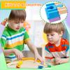 44 Pcs Wooden Train Track Accessories Wooden Track Connector Bulk Building Block Train Expansion Pack for Kids Educational Toys view 3