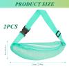 2PCS Mesh Beach Bag,Shell Bags for Beach, Fanny Pack Shell Bags for picking up shells for adults with Adjustable Straps for Collecting Seashells Rocks for Boys Girls - Beach Vacation Essentials view 2