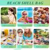 2PCS Mesh Beach Bag,Shell Bags for Beach, Fanny Pack Shell Bags for picking up shells for adults with Adjustable Straps for Collecting Seashells Rocks for Boys Girls - Beach Vacation Essentials view 4