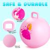 PlayZap Hopper Ball for Kids 3-8,18 Inch Pink Bouncy Ball with Handle, Inflatable Hippity Hop Bounce Hopping Jumping Toys Indoor Outdoor for Boys Girls Gifts view 2