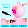 PlayZap Hopper Ball for Kids 3-8,18 Inch Pink Bouncy Ball with Handle, Inflatable Hippity Hop Bounce Hopping Jumping Toys Indoor Outdoor for Boys Girls Gifts view 4