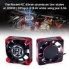 2Pack Rc Cooling Fan,1600RPM RC Motor Fan 40x40mm RC Fans for 1/8 1/10 Car Brushless Motor (Black Red) view 2