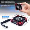 2Pack Rc Cooling Fan,1600RPM RC Motor Fan 40x40mm RC Fans for 1/8 1/10 Car Brushless Motor (Black Red) view 3