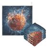 YETTASBIN Basketball Muslin Baby Hand Washcloths, Soft Cotton Bath Face Towel, 4 Layers Extra Absorbent Feeding Burp Cloth for Newborn Infant, 5 Pack view 1