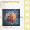 YETTASBIN Basketball Muslin Baby Hand Washcloths, Soft Cotton Bath Face Towel, 4 Layers Extra Absorbent Feeding Burp Cloth for Newborn Infant, 5 Pack view 4