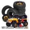 1.9 Beadlock Wheels and Tires OD 88mm / 3.46" for for 1/12 RC Crawler Car MN-82 Truck 4x4 LC79 MN99-S2 MN-128 MJX H12Y+ 1/12 Crawler Upgrades, 4-PCS(Golden) view 2