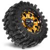 1.9 Beadlock Wheels and Tires OD 88mm / 3.46" for for 1/12 RC Crawler Car MN-82 Truck 4x4 LC79 MN99-S2 MN-128 MJX H12Y+ 1/12 Crawler Upgrades, 4-PCS(Golden) view 4