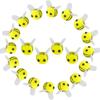 20 PCS Wool Felt Bee for Crafts - Mini Bumblebees Plush Decor, Cute Bees Yellow Wool FeltBees, WoolS Felt BumbleBees Plush for Baby Showers, Party Favors, Nursery Decor, Crafting & DIY Clothing view 1
