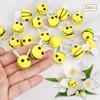 20 PCS Wool Felt Bee for Crafts - Mini Bumblebees Plush Decor, Cute Bees Yellow Wool FeltBees, WoolS Felt BumbleBees Plush for Baby Showers, Party Favors, Nursery Decor, Crafting & DIY Clothing view 3