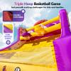 Wellcomer 13x10x10 Ft Inflatable Basketball Hoop Shot with Blower, 5 Hoops, 4 Balls, Portable Inflatable Basketball Game Ideal for Organized Events, Carnivals, Birthday Parties, Festivals view 4