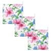 Qilmy Hibiscus Flowers Baby Washcloths 3 Pack, Absorbent Soft Cotton Newborn Muslin Washcloths Face Towels, 12 x 12 Inch view 1