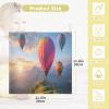 YETTASBIN Hot Air Balloon Muslin Baby Hand Washcloths, Soft Cotton Bath Face Towel, 4 Layers Extra Absorbent Feeding Burp Cloth for Newborn Infant, 5 Pack view 4